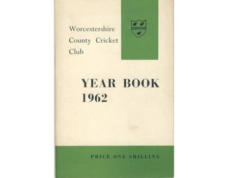 WORCESTERSHIRE COUNTY CRICKET CLUB YEAR BOOK 1962