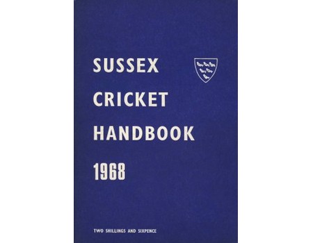 OFFICIAL SUSSEX CRICKET HANDBOOK 1968