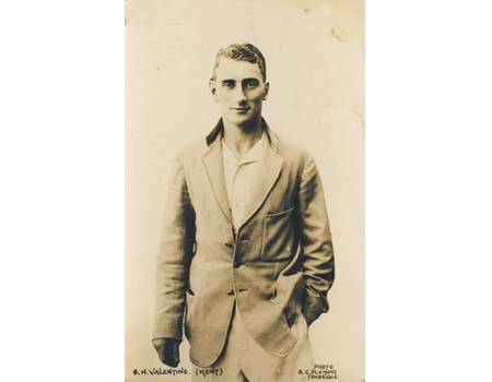 BRYAN VALENTINE (KENT & ENGLAND) CRICKET POSTCARD