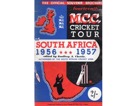 ENGLAND TOUR OF SOUTH AFRICA 1956-57 CRICKET BROCHURE