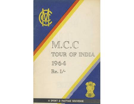 ENGLAND TOUR OF INDIA 1963-64 CRICKET SOUVENIR