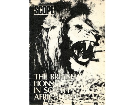 BRITISH LIONS IN SOUTH AFRICA 1980; SUPPLEMENT TO SCOPE