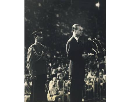 PRINCE PHILIP OPENING THE 1966 COMMONWEALTH GAMES (KINGSTON, JAMAICA)