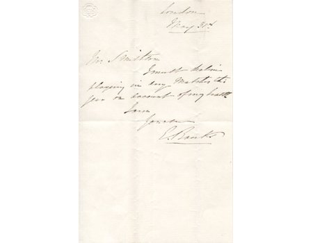 EDWARD BANKS (KENT) 1848 CRICKET LETTER