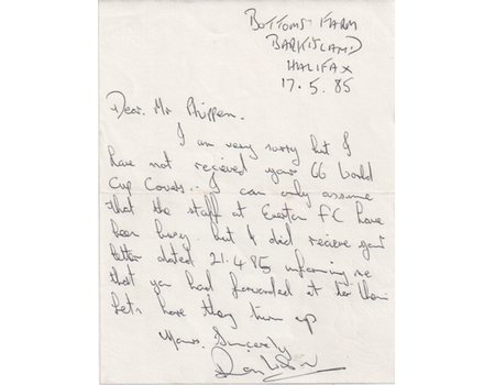 RAY WILSON (HUDDERSFIELD TOWN, EVERTON & ENGLAND) 1985 