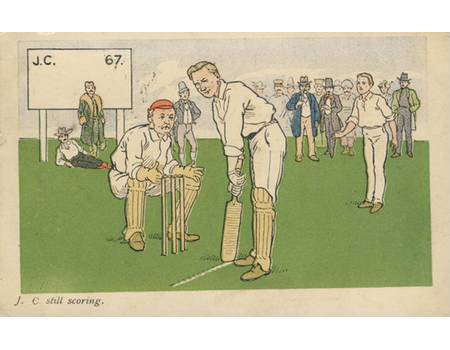 J.C. STILL SCORING (CRICKET CARTOON)
