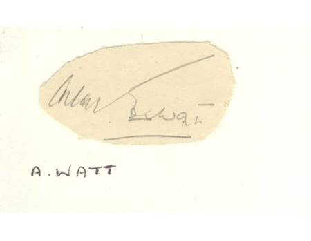 ALAN WATT CRICKET AUTOGRAPH