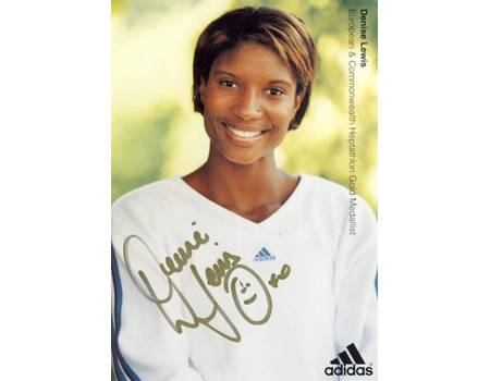 DENISE LEWIS SIGNED PHOTOGRAPH