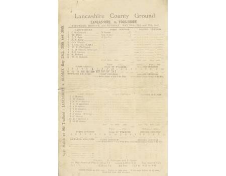LANCASHIRE V YORKSHIRE 1947