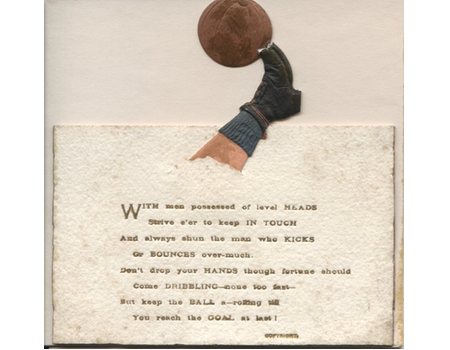 FOOTBALL POETRY CARD 1895