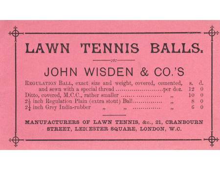 JOHN WISDEN & CO. - LAWN TENNIS BALLS
