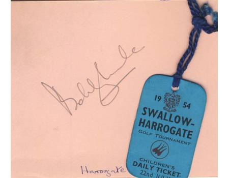 BOBBY LOCKE AUTOGRAPH 1954 (HARROGATE)