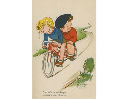 SPANISH CYCLING POSTCARD