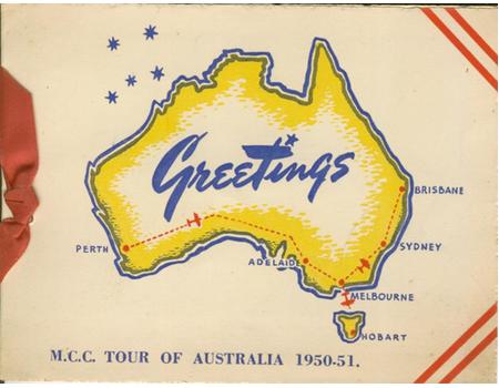 CHRISTMAS CARD (ASHES TOUR 1950-51) - SIGNED BY CHARLIE BRAY, ESSEX