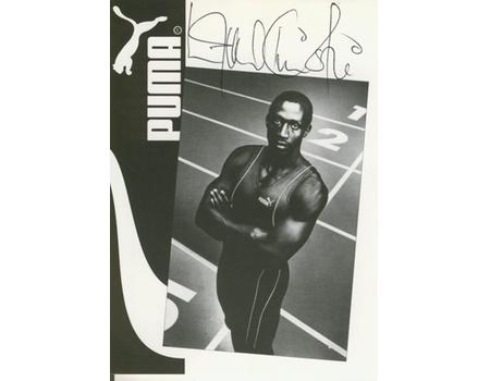 LINFORD CHRISTIE SIGNED CARD