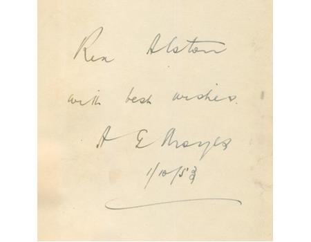 AUSTRALIAN BOWLERS: FROM SPOFFORTH TO LINDWALL (PRESENTATION COPY TO REX ALSTON)