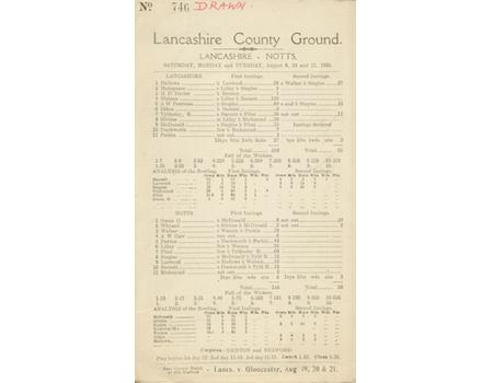 LANCASHIRE V NOTTINGHAMSHIRE 1925  (OLD TRAFFORD)