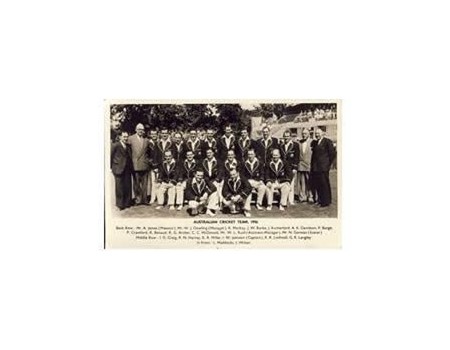 AUSTRALIA 1956 CRICKET POSTCARD