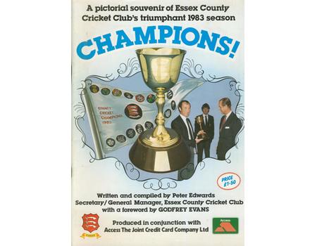 CHAMPIONS! A PICTORIAL SOUVENIR OF ESSEX COUNTY CRICKET CLUB