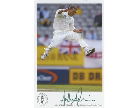 ANDRE ADAMS (NEW ZEALAND) SIGNED POSTCARD