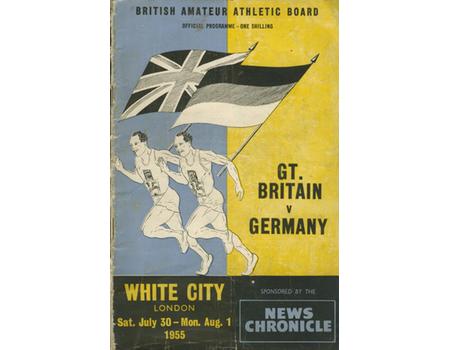 GREAT BRITAIN V GERMANY 1955 ATHLETICS PROGRAMME