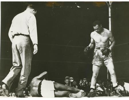 JOE LOUIS V JERSEY JOE WALCOTT 1948 PRESS PHOTOGRAPH