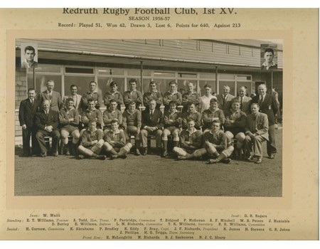 REDRUTH RUGBY FOOTBALL CLUB 1956-57