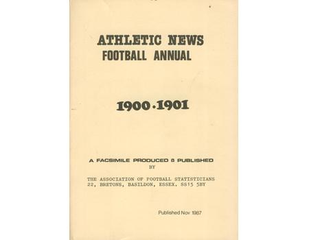 ATHLETIC NEWS FOOTBALL ANNUAL 1900-1901 (FACSIMILE EDITION)
