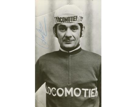 BERT BOOM SIGNED CYCLING POSTCARD