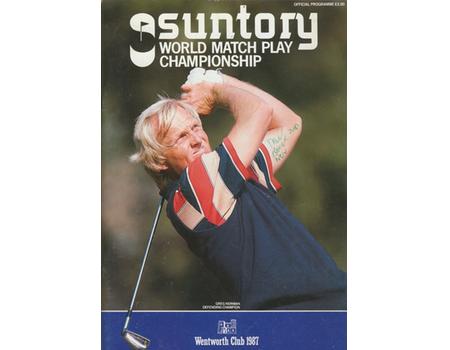 WORLD MATCH PLAY CHAMPIONSHIP 1987 GOLF PROGRAMME