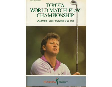 WORLD MATCH PLAY CHAMPIONSHIP 1991 GOLF PROGRAMME