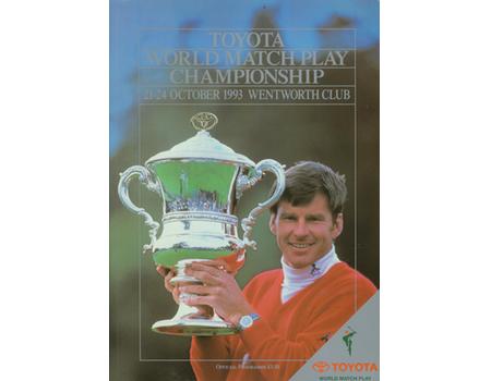 WORLD MATCH PLAY CHAMPIONSHIP 1993 GOLF PROGRAMME