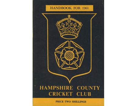 HAMPSHIRE COUNTY CRICKET CLUB ILLUSTRATED HANDBOOK 1961