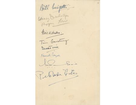 UNIVERSITY BOAT RACE 1954 SIGNED DINNER MENU