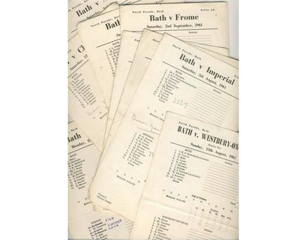 BATH CRICKET CLUB SCORECARDS 1961