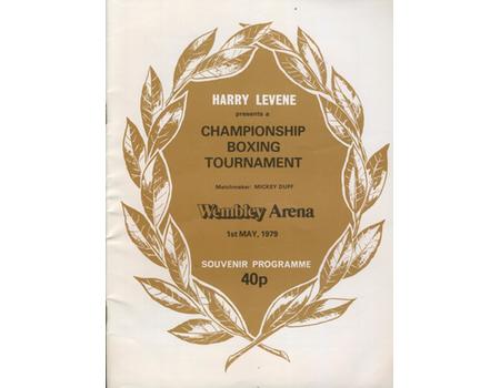 FRANCO UDELLA V CHARLIE MAGRI 1979 BOXING PROGRAMME