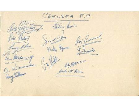 CHELSEA FOOTBALL CLUB 1947-48 AUTOGRAPHS