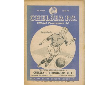 CHELSEA V BIRMINGHAM CITY 1948-49 FOOTBALL PROGRAMME