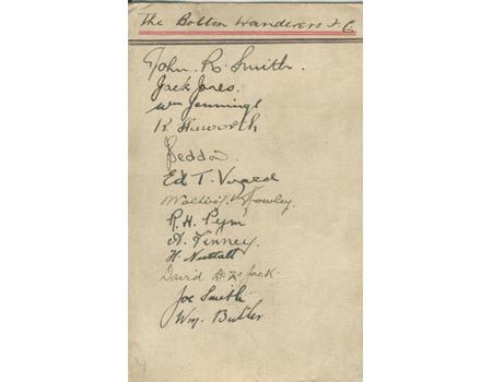 BOLTON WANDERERS 1923 (FA CUP WINNERS) SIGNED POSTCARD