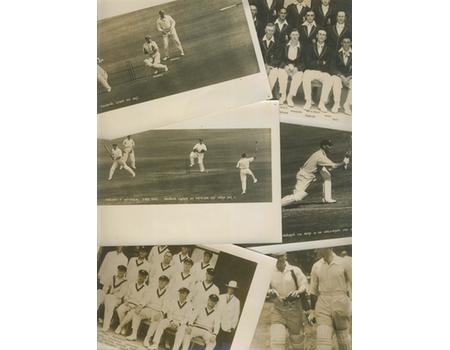 ENGLAND 1928-29 CRICKET TOUR TO AUSTRALIA - GROUP OF 13 PRESS PHOTOGRAPHS