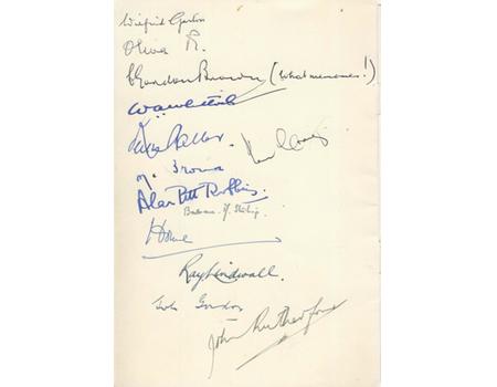 AUSTRALIAN TEST CRICKET TEAM 1956 SIGNED LUNCHEON MENU