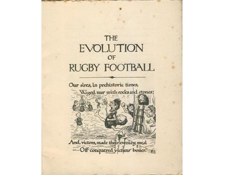 THE EVOLUTION OF RUGBY FOOTBALL - NONSENSE VERSES