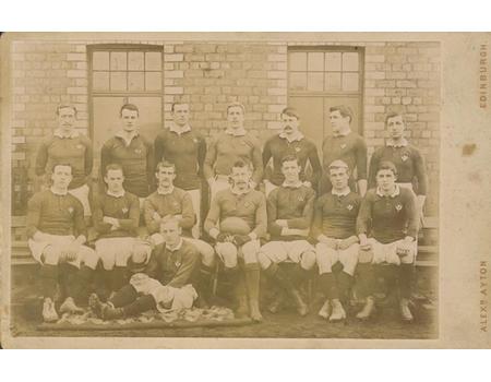 SCOTLAND RUGBY TEAM 1898 PHOTOGRAPH