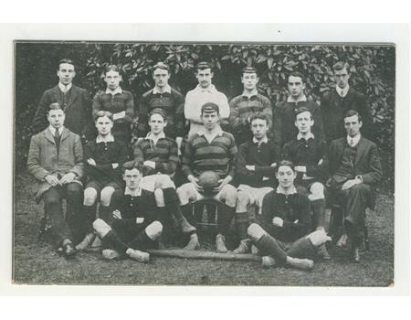EXETER UNIVERSITY FOOTBALL TEAM 1909-10 POSTCARD