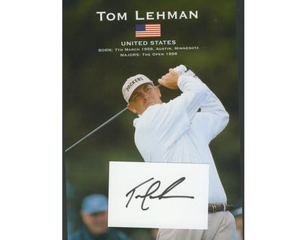 TOM LEHMAN (USA) PUBLICITY PHOTO + AUTOGRAPH