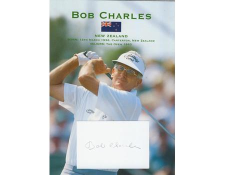 BOB CHARLES (NEW ZEALAND) PUBLICITY PHOTO + AUTOGRAPH
