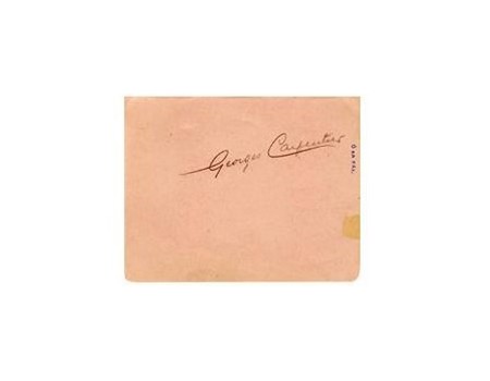 GEORGES CARPENTIER BOXING AUTOGRAPH 