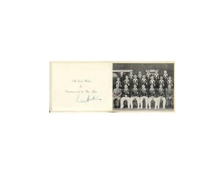 ENGLAND 1950-51 CRICKET CHRISTMAS CARD (SIGNED BY HUTTON)