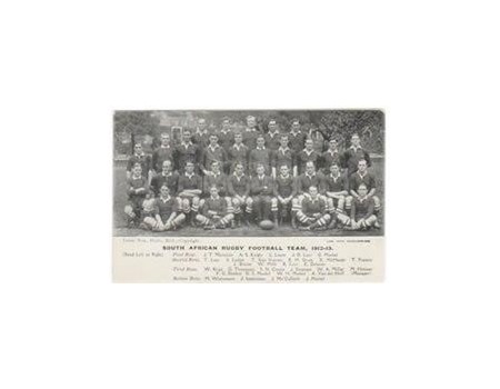 SOUTH AFRICA 1912-13 RUGBY POSTCARD
