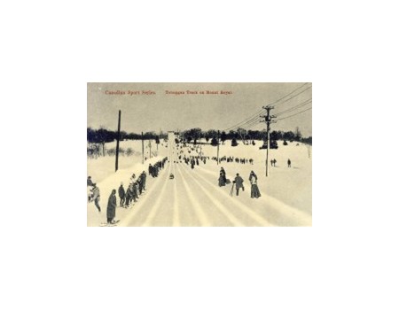 TOBOGGAN TRACK ON MOUNT ROYAL (CANADA) postcard